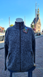 Norwool Noors Vest  - 100% pure nieuwe scheerwol - donkergrijs/zwart (uniseks)