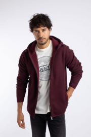 Weird Fish LOCKIE  Full Zip Bonded Fleece - Dark Wine