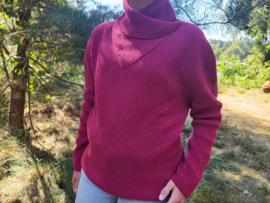 Emerald DEGERÖ Roll Neck Wool Sweater - Wino