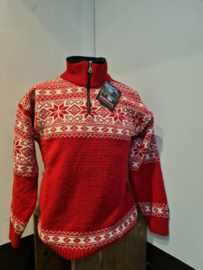 Norwool Noorse Trui  - 100% pure nieuwe wol - rood (uniseks)