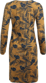 Weird Fish Delray Long Sleeve Dress - Mustard