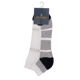 Wuzzos COOLMAX® Ankle Socks - White
