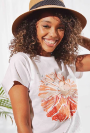 Weird Fish Sundown Graphic Slub Tee - White