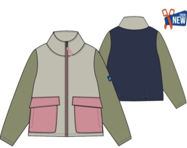 Mousqueton Solent-P Teddy Vest - Mastic/Marine/Mousse/Pivoine