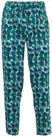 Weird Fish - Printed Viscose Trousers - Tinto - Bottle Green