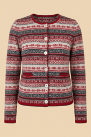 Emerald GRANO Jacquard Vest - Red