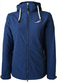 Dry Fashion Softshell Spiekeroog - Navy melange - Removable hood