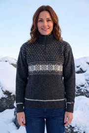 Norwool Noorse Trui  - 100% pure nieuwe wol - donkergrijs (uniseks)