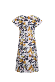 Weird Fish Tallahassee Organic Printed Jersey Dress - White