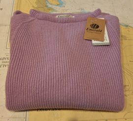 Emerald JURMO wool sweater round neck - Light Purple Violet