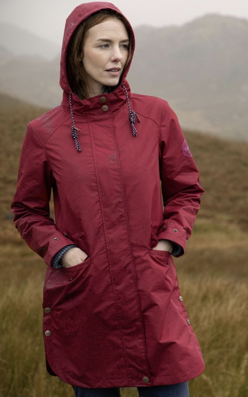 Weird Fish Anika Showerproof Jacket - Garnet