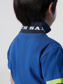 North Sails SS Polo with Graphic - Ocean Blue