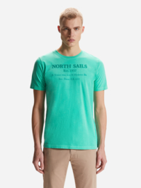 North Sails - T-SHIRT S/S W/GRAPHIC - Blarney Green -SS21