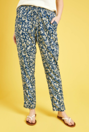 Weird Fish Tinto Eco Viscose Printed Trousers - Ensign blue