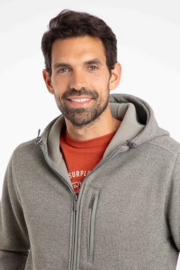 Weird Fish LOCKIE  Full Zip Bonded Fleece - Limestone