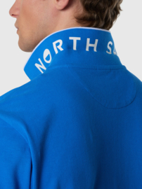 North Sails Polo Short Sleeve Collar w/Striped in Contrast - Palace Blue