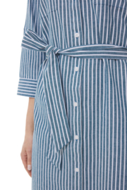 Mousqueton Lannilis Gestreept Chambray Overhemdjurk - Abysse/Blanc