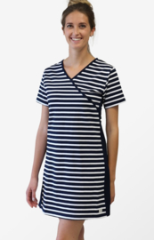 Mousqueton - TELENN - Breton Stripe Dress - Marine / White