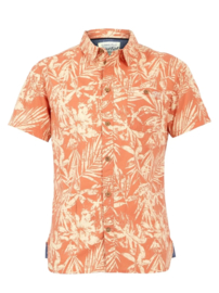 Weird Fish - Organic Short Sleeve Hawaiian Shirt - Thomkins - Orange - SS21