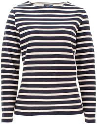 Saint James Meridame II Breton Striped shirt Navy-Ecru