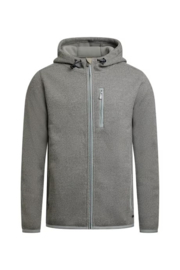 Weird Fish LOCKIE  Full Zip Bonded Fleece - Limestone