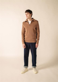 Saint James Cotentin Wool Schipperstrui - Beige Foncé