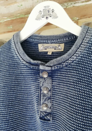 Piece of Blue pullover with 3 buttons - Light Indigo Blue