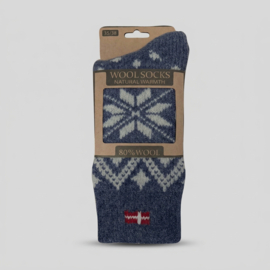 Woolwear wollen sokken 80% - Denim