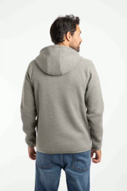 Weird Fish LOCKIE  Full Zip Bonded Fleece - Limestone