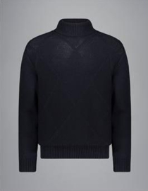 Paul & Shark Wool Turtleneck with Moon badge - navy