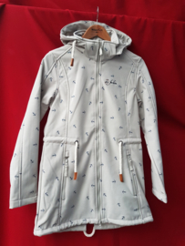 A Dry Fashion Softshell Kampen - Hellgrau melange - Removable hood