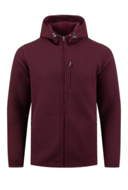 Weird Fish LOCKIE  Full Zip Bonded Fleece - Dark Wine