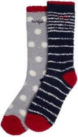 Weird Fish Park Fluffy Sock 2-Pack - Navy