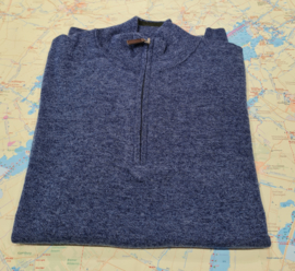 Emerald Style wollen tru met 1/4 rits uit 100% nieuwe lamswol - Indigo Marl