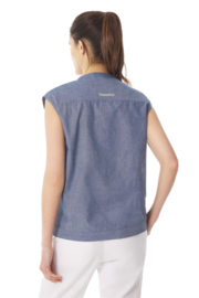 Mousqueton Simona blouse kapmouwtjes - Marine