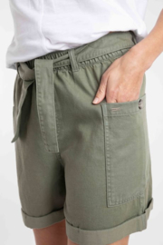Weird Fish Cynthia Cotton Twill Shorts - Woodland Sage