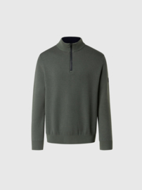 North Sails Half Zip 12gg Knitwear Sweater - City Grey