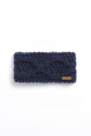 Weird Fish ELLOR Eco Chunky Cable Headband - Navy AW22