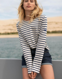 Saint James Meridame II Breton Striped shirt - Ecru/Marine