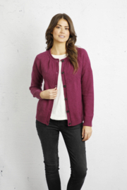 Weird Fish CABALLO Outfitter Cardigan - Purple Wine