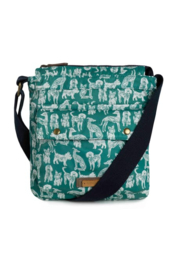 Weird Fish Kait Printed Nylon Cross Body Bag - Dark Jade