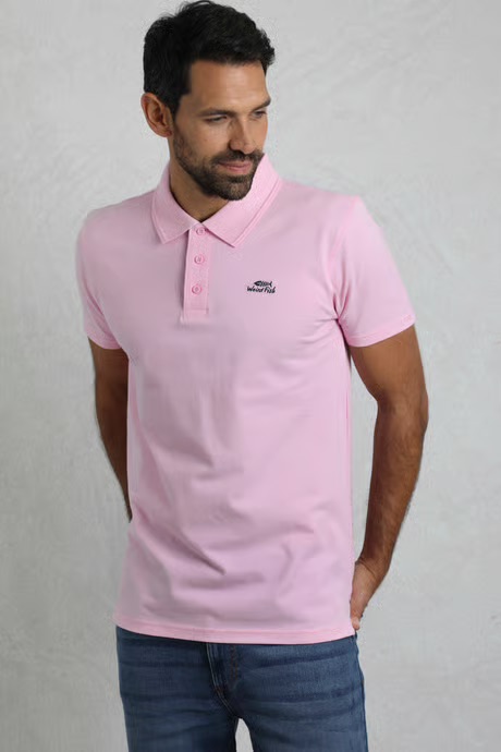 Weird Fish Miles Organic Cotton Pique Polo -  Pink