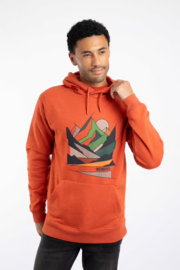 Weird Fish Bryant Graphic Pop Over Hoodie - Rust Leaves