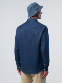 North Sails Shirt LS Regular Spread Collar - Dark Denim