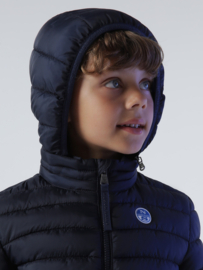 North Sails Skye Hooded Pufferjas - Navy Blue AW22