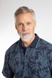 Weird Fish Sarat Printed Polo Shirt - Blue Mirage