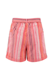 Weird Fish Wilder Striped Summer Shorts - Flamingo