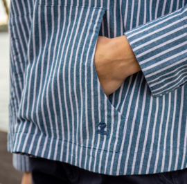 Mousqueton Alina blouse - abysse/blanc