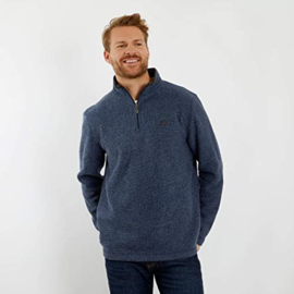 Weird Fish Newark 1/4 Zip Grid Fleece Sweatshirt