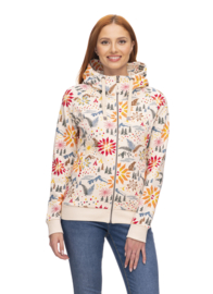 Ragwear Fllow print Zip Sweatvest - Beige